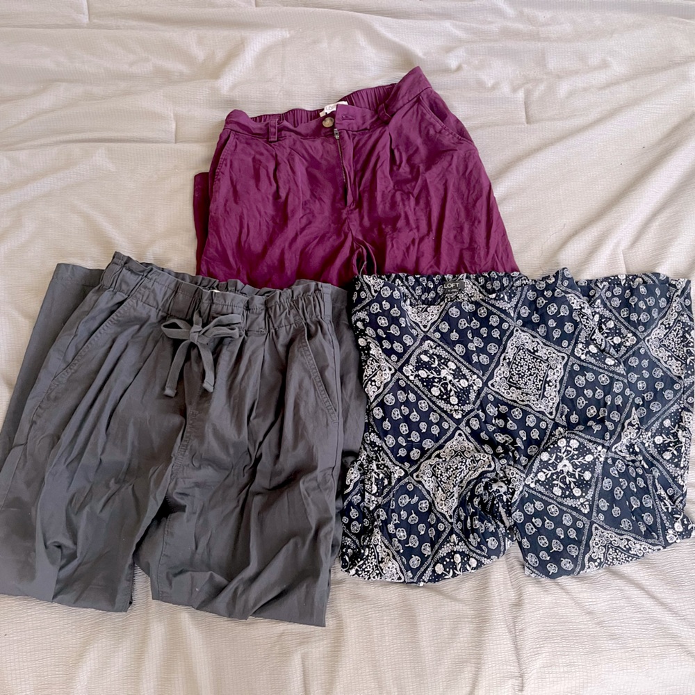 3/$30 Loft Work Pants